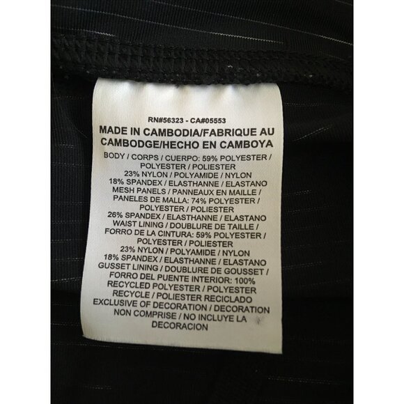 Nike Running Leggings Womens Small Black Stripe Dri-Fit Compression Mesh Panels - Picture 7 of 7